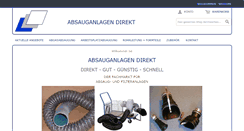 Desktop Screenshot of absauganlagen-direkt.de